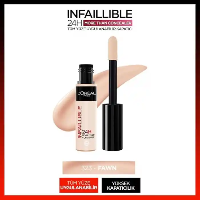 LOreal Paris Infaillible Tüm Yüze Uygulanabilir Kapatıcı - 323 Fawn