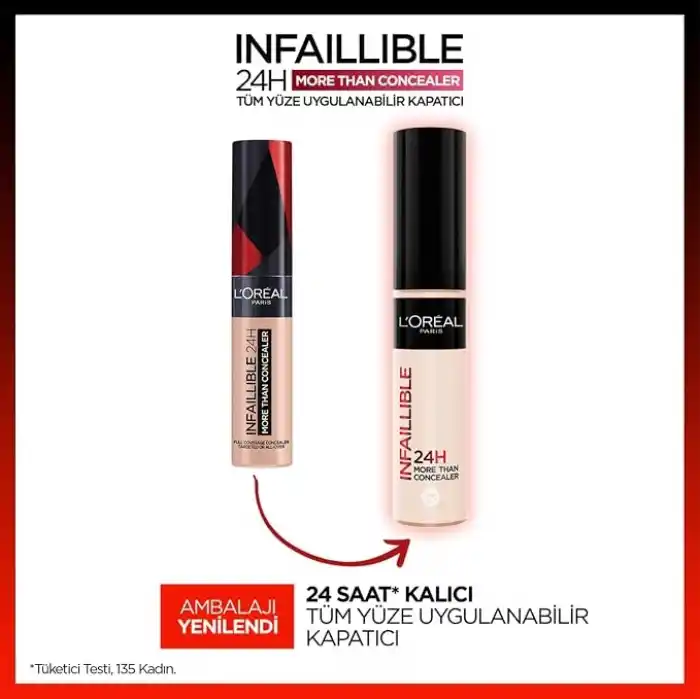 LOreal Paris Infaillible Tüm Yüze Uygulanabilir Kapatıcı - 323 Fawn