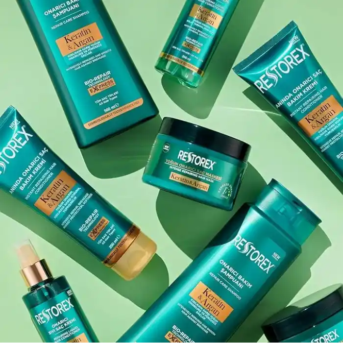 Restorex Keratin & Argan Onarıcı Saç Bakım Maskesi 300 Mililitre, Yıpranmış ve Hasar Görmüş Saçlar Botoks Etkili