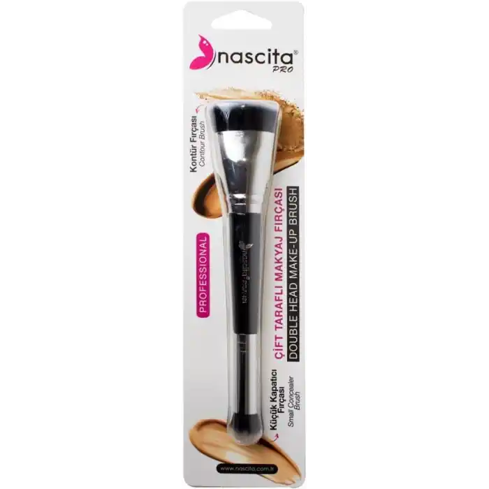 Nascita Professional Çift Taraflı Makyaj Fırçası (Kontür & Kapatıcı) - 491