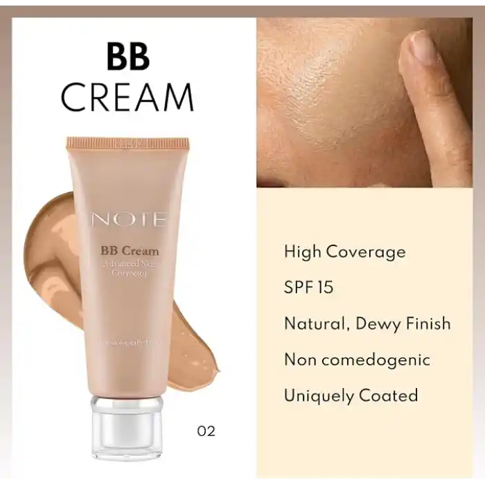 Note Cosmetics BB Cream 02 SPF 15 Nemlendirici Etkili Yoğun Kapatıcı BB Krem