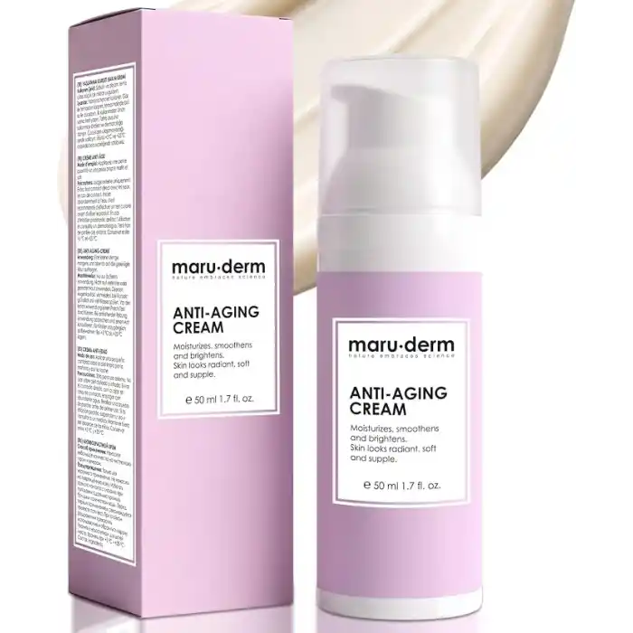 Maruderm Anti-Age Kırışıklık Karşıtı Cilt Bakım Kremi – Peptit Kompleksi & Niasinamid ile Sıkılaştırıcı ve Nemlendirici Yüz Kremi, 50 ML