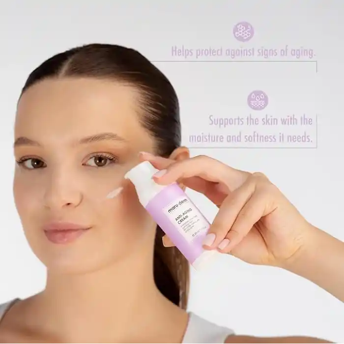Maruderm Anti-Age Kırışıklık Karşıtı Cilt Bakım Kremi – Peptit Kompleksi & Niasinamid ile Sıkılaştırıcı ve Nemlendirici Yüz Kremi, 50 ML