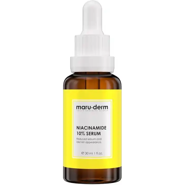 Maruderm Niacinamide%10 + Hyalüronik Asit + Panthenol Cilt Bakım Serumu – Ton Eşitleyici ve Gözenek Görünümü İnceltici Yüz Serumu, 30 ML