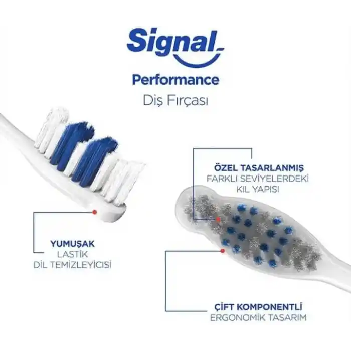 Signal Performans Etkin Diş Temizliği 2+1 Orta Diş Fırçası