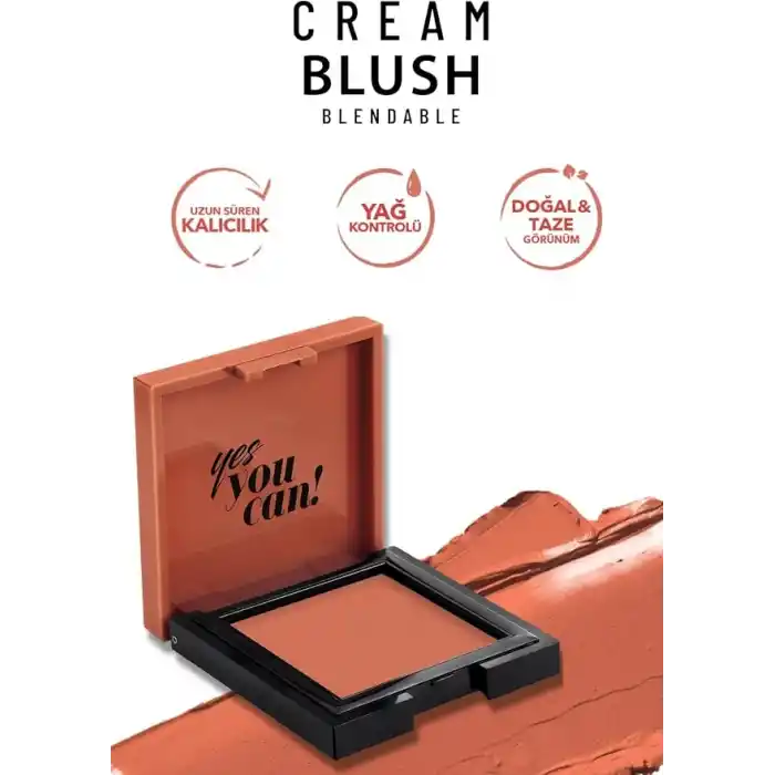 Pastel Cream Blush - Krem Allık, 47 Peachy, 3.6 g