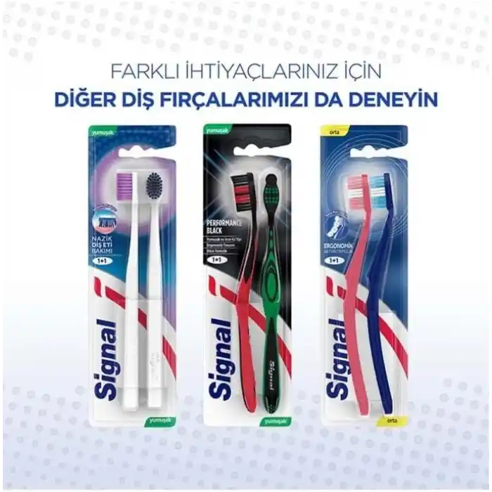 Signal Performans Etkin Diş Temizliği 2+1 Orta Diş Fırçası