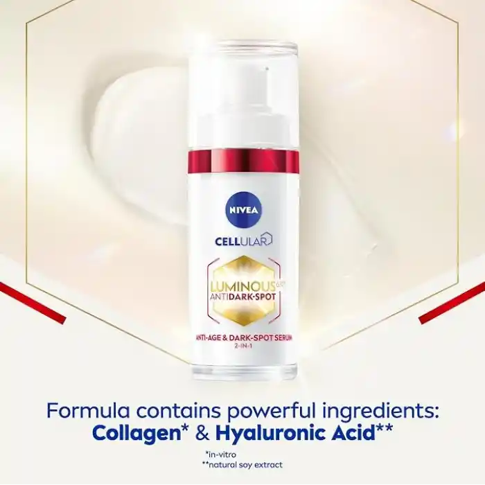NIVEA Luminous630 Leke & Yaşlanma Karşıtı Serum 30 ml,Hyaluronik Asit ve Kolajen Tetikleyici