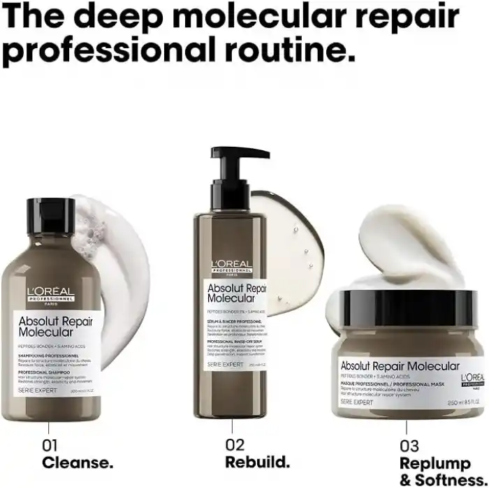 LOréal Professionnel Paris Absolut Repair Molecular Tüm Yıpranmış Saçlar İçin Yoğun Onarıcı Maske 250 ml
