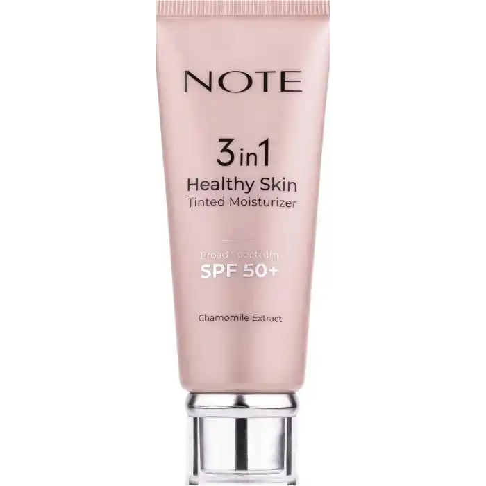 Note Cosmetics 3 in 1 Healthy Skin Light Tinted Moisturizer 50 SPF Renk Ton Eşitleyici Aydınlatıcı Krem, 00 Açık Ton