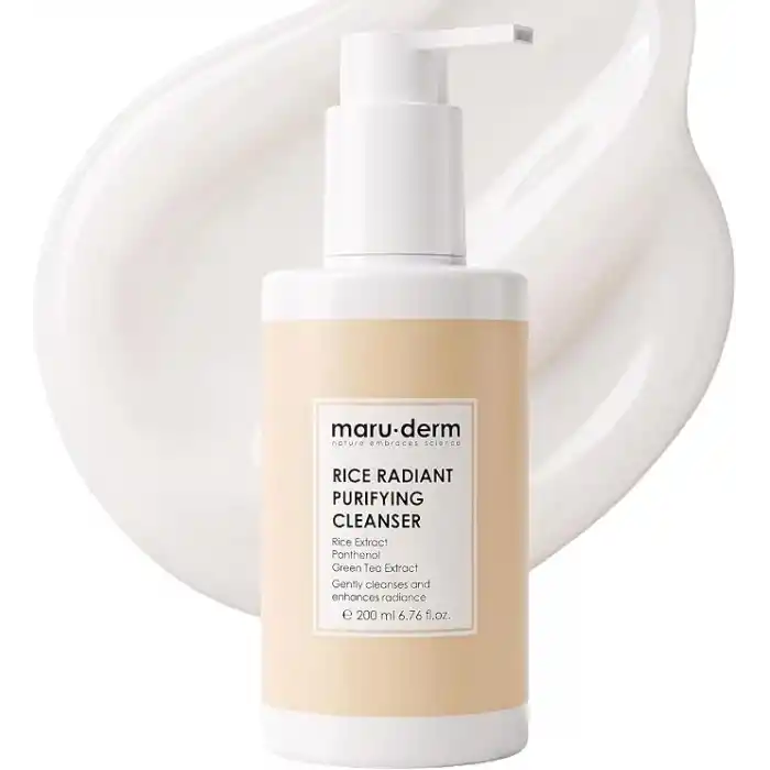 Maruderm Pirinç Özlü Aydınlatıcı Yüz Temizleme Jeli – Nazik Arındırıcı, Nemlendirici ve Canlandırıcı Temizleyici, 200 ML