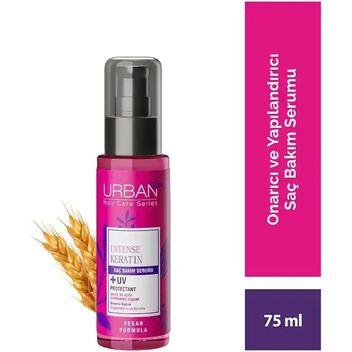 URBAN Care Intense Keratin Aşırı Yıpranmış Cansız Saçlara Özel Saç Bakım Serumu 75 ml- Vegan