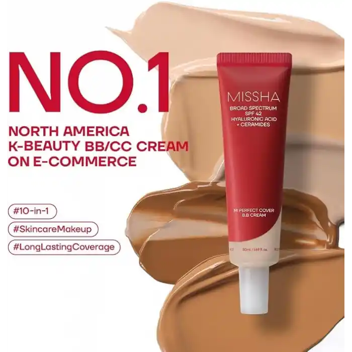 MISSHA Yoğun Kapatıcılık Sunan Nemlendirici BB Krem 50ml M Perfect Cover B.B Cream ExSPF42/PA+++ No: 21