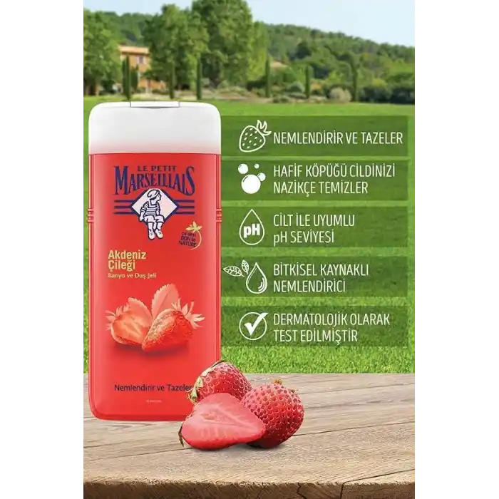 Le Petit Marseillais Duş Jeli, Akdeniz Çileği, 650 ml