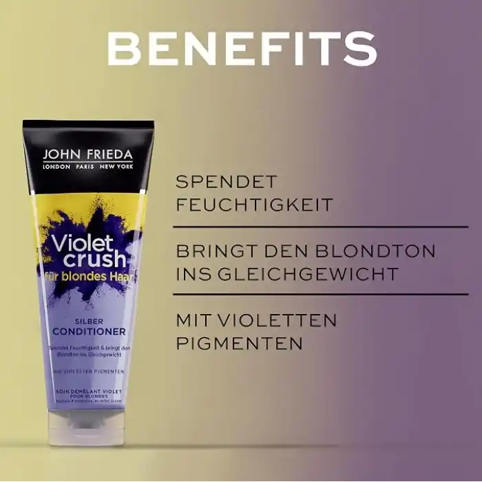 John Frieda Violet Crush Sarı Saçlara Özel Menekşe Özlü Mor Saç Bakım Kremi 250 ml