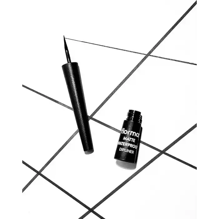 Flormar Suya Dayanıklı Mat Dipliner (SİYAH) - Waterproof Dipliner - 001 Black - 8690604536481