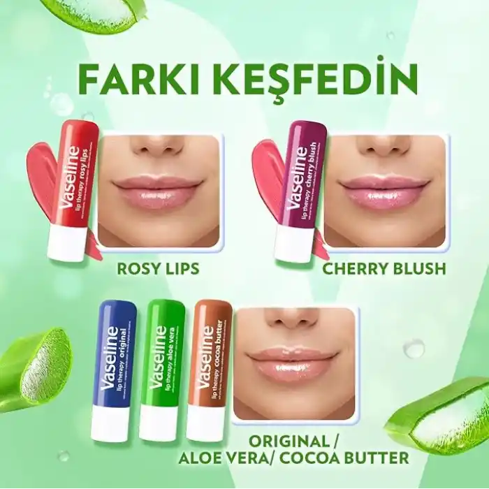Vaseline Lip Therapy Dudak Bakım Kremi Aloe Vera 4.8 gr