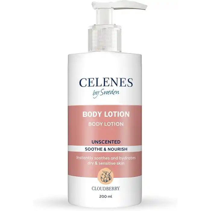 Celenes Cloudberry Vücut Losyonu Kuru/Hassas Ciltler Parfümsüz (200 ml)