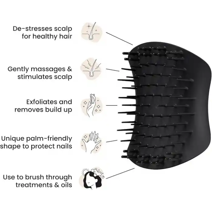 Tangle Teezer Scalp Brush Black Masaj & Saç Fırçası-Tarak Islak Kullanım