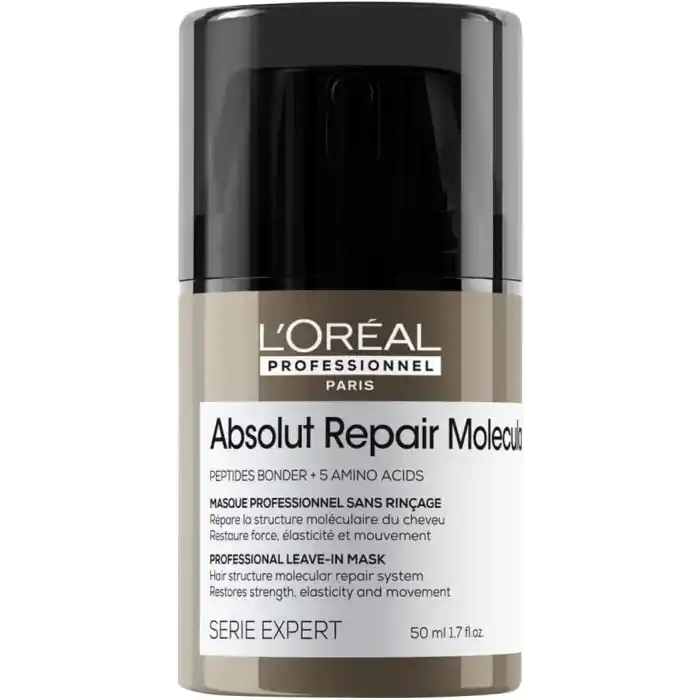 LOréal Professionnel Paris Serie Expert Absolut Repair Molecular Tüm Yıpranmış Saçlar İçin Durulanmayan Maske 50ml