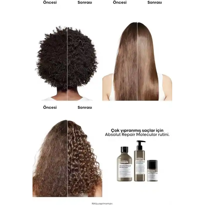 LOréal Professionnel Paris Serie Expert Absolut Repair Molecular Tüm Yıpranmış Saçlar İçin Durulanmayan Maske 50ml