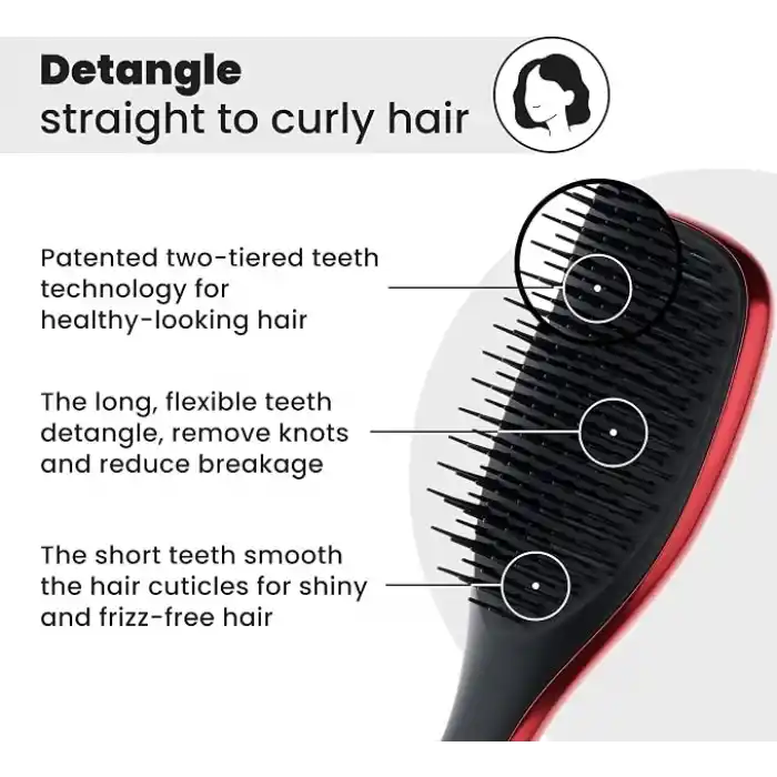 Tangle Teezer The Devil Wears Prada Ultimate Detangler Kırmızı Chrome Saç Fırçası Tarak Mini Boy