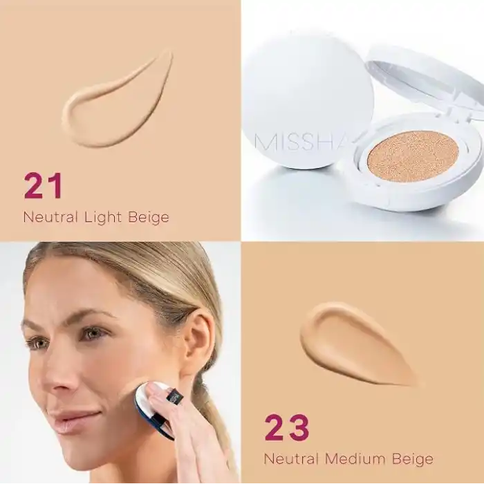 MISSHA Aydınlık Görünüm Sunan SPF50+ PA+++ Cushion Fondöten 15g Magic Cushion Moist Up no.23