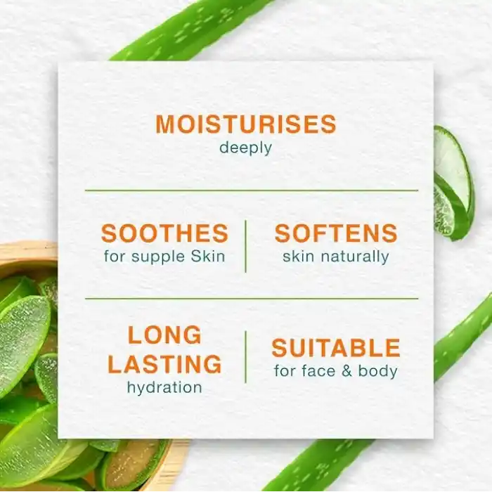 Himalaya Aloe Vera Yüz ve Vücut Nemlendirici Jel 300 ml | Serinletici, Yatıştırıcı | Parabensiz | Tüm Ciltler
