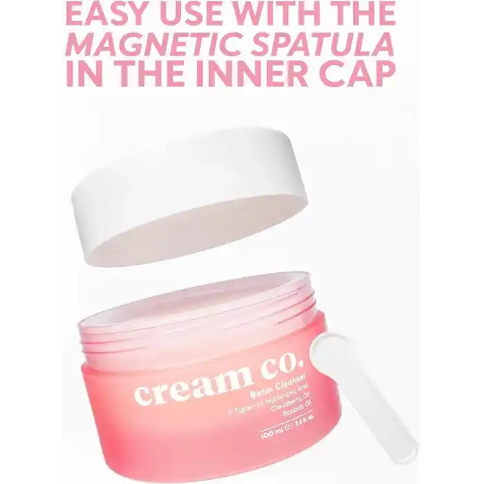 Cream Co. Yağ Bazlı Balm Yüz Makyaj Temizleyici, Aydınlatıcı Nemlendirici, Hyaluronik Asit, 100 ML