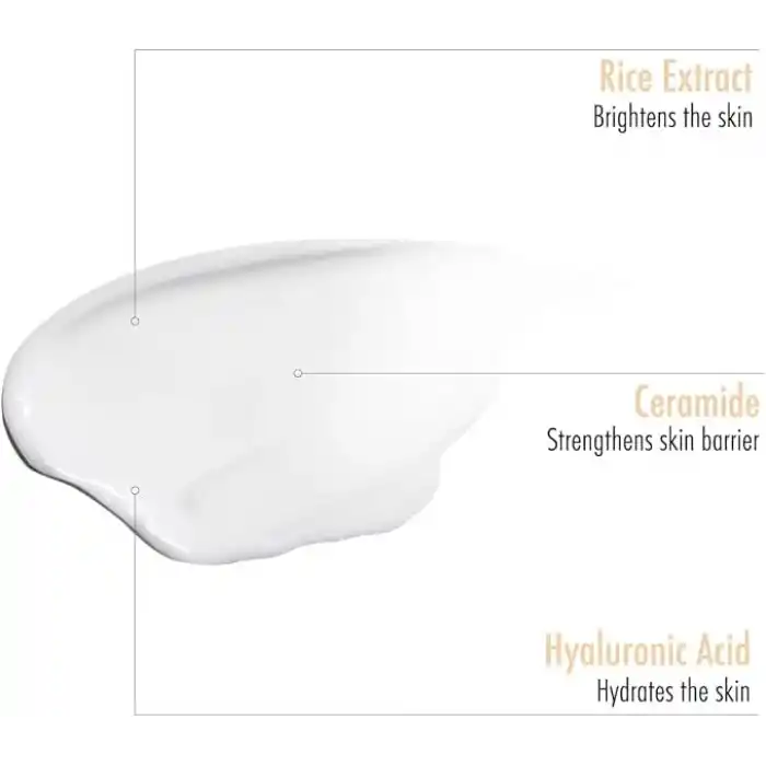 Maruderm Pirinç Özlü Aydınlatıcı & Nemlendirici Krem – Seramid & Hyaluronik Asit ile Pürüzsüz ve Parlak Görünüm İçin Yüz Kremi, 50 ML