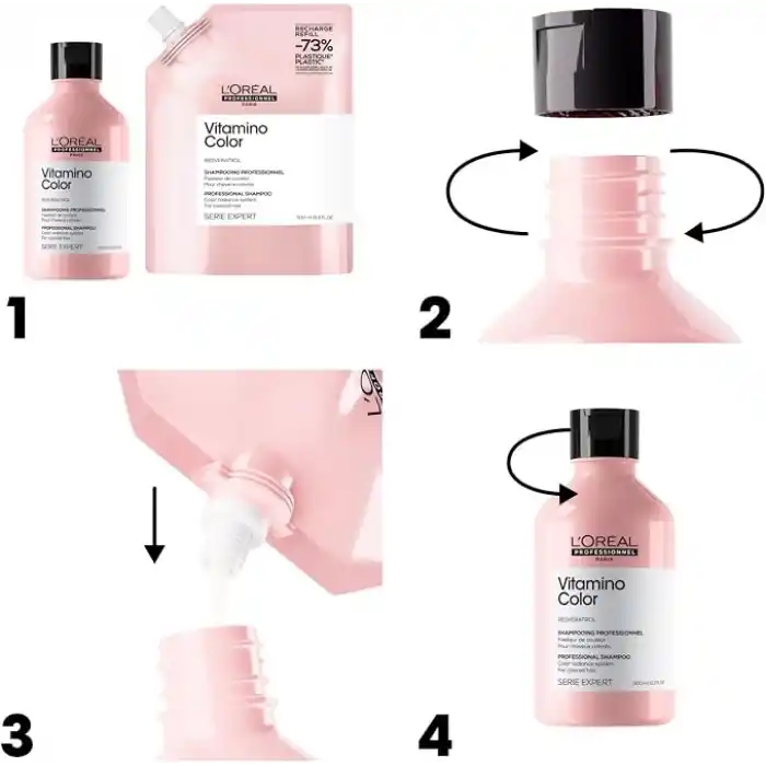 LOréal Professionnel Paris Serie Expert Vitamino Color Boyalı Saçlar için Renk Koruyucu Refill Şampuan 500ml