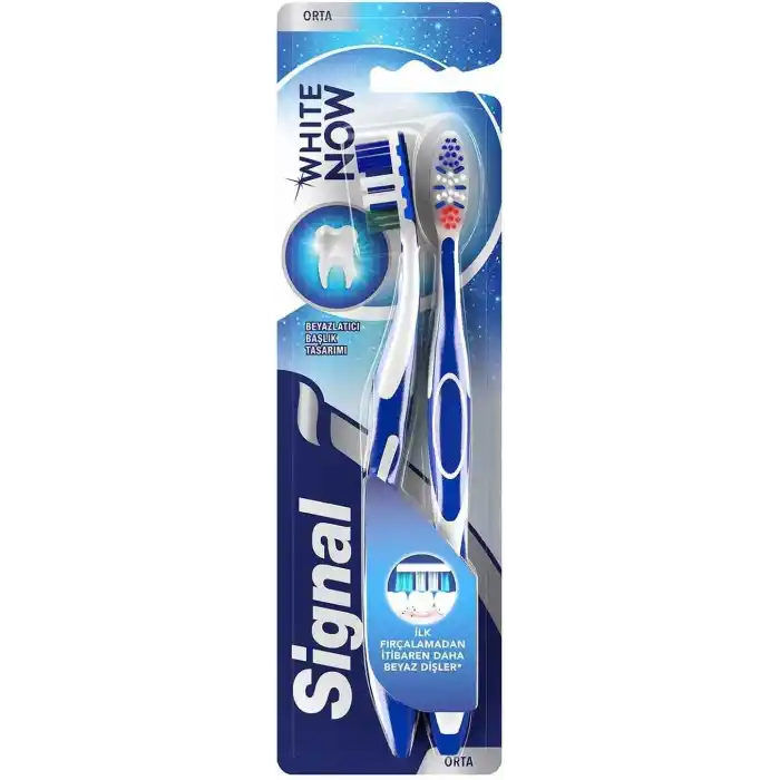 Signal White Now Beyaz Dişler 2li (1+1) Orta Diş Fırçası