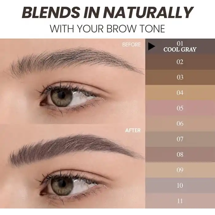 Peripera Renklendirici ve Sabitleyici Kaş Maskarası Speedy Skinny Brow Mascara 01 Cool Gray