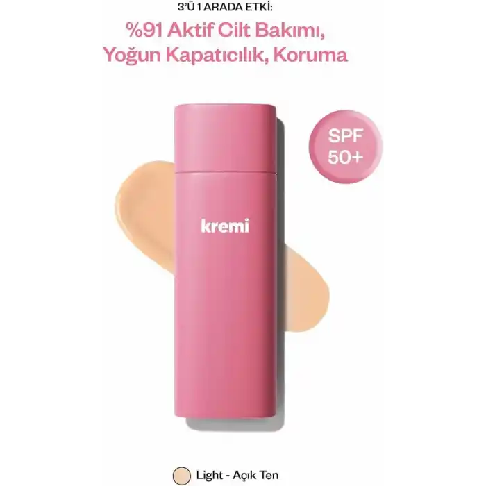 Kremi ALL IN ONE BB CREAM Light · SPF 50+ · Yüksek Kapatıcılık · Nemlendirici Ton Eşitleyici · Suya Dayanıklı · 50 ml