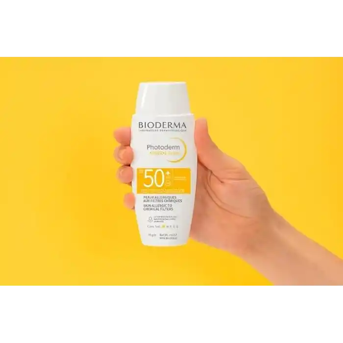 Bioderma Photoderm Mineral Fluid SPF50+ Çok Hassas Ciltler için Çok Yüksek Korumalı Yüz, Vücut Güneş Kremi 75 gr