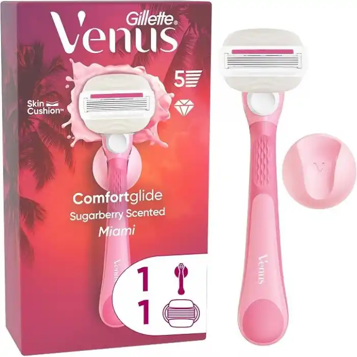 Gillette Venus ComfortGlide Sugarberry Kokulu Miami Kadın 5 Bıçaklı Tıraş Makinesi