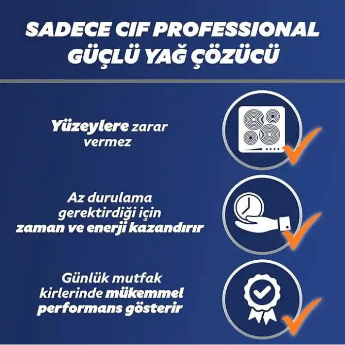 Cif Profesyonel Güçlü Yağ Çözücü Sprey 750 ml