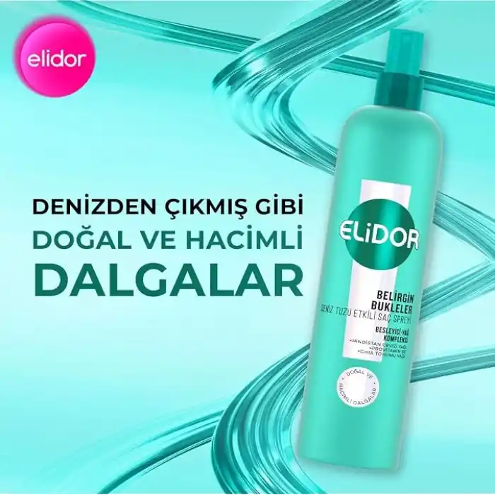 Elidor Belirgin Bukleler Deniz Tuzu Etkili Saç Spreyi 190 ml