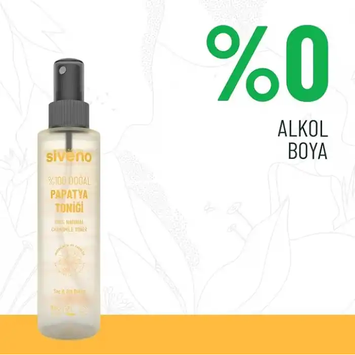 Siveno%100 Doğal Papatya Suyu Aydınaltma Etkili Arındırıcı Rahatlatığı Saç ve Cilt Toniği 150 ml