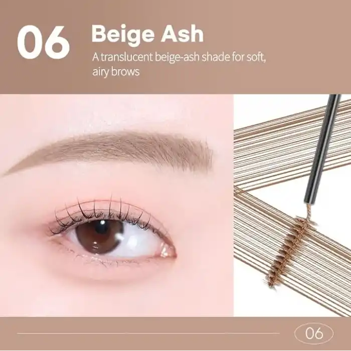 Peripera Renklendirici ve Sabitleyici Kaş Maskarası Speedy Skinny Brow Mascara 06 Beige Ash