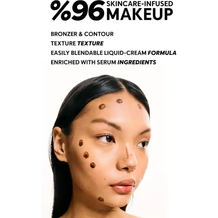 Cream Co. Likit Bronzer Glow Sculpt Horizon, Kontür Nötr Açık Kahve, Yüz Şekillendirici Nemlendirici Makyaj