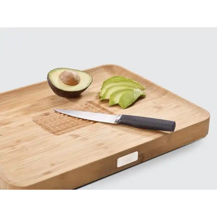 Joseph Joseph Cut&Carve Plus Büyük Bambu Kesme Tahtası, Bambu