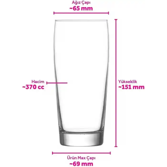 LAV Bardy 6lı Bira Bardağı