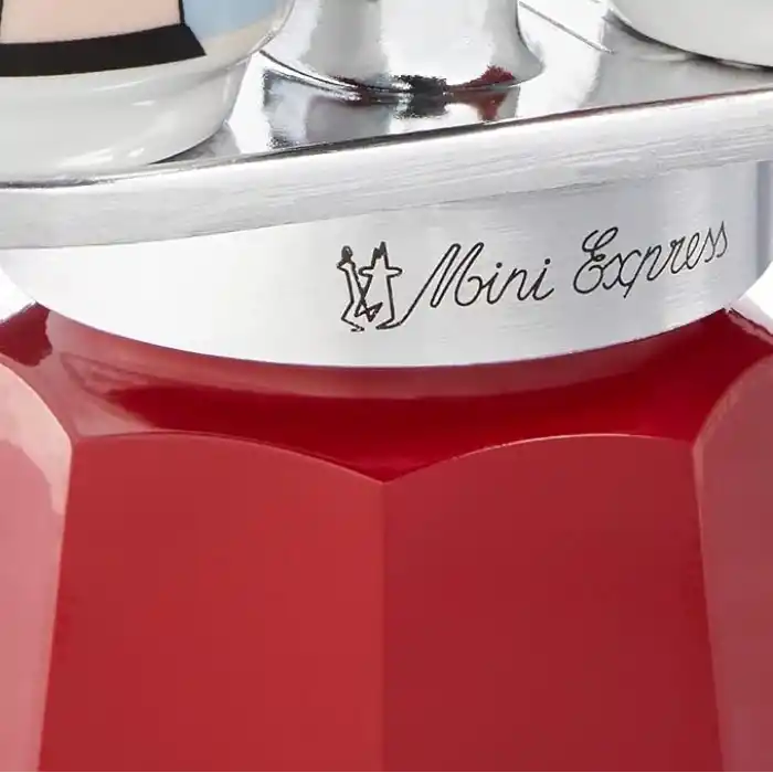 Bialetti - Set Mini Express: Ocak Üstü Espresso Pişirici + 2 Cups - Magrite Serisi