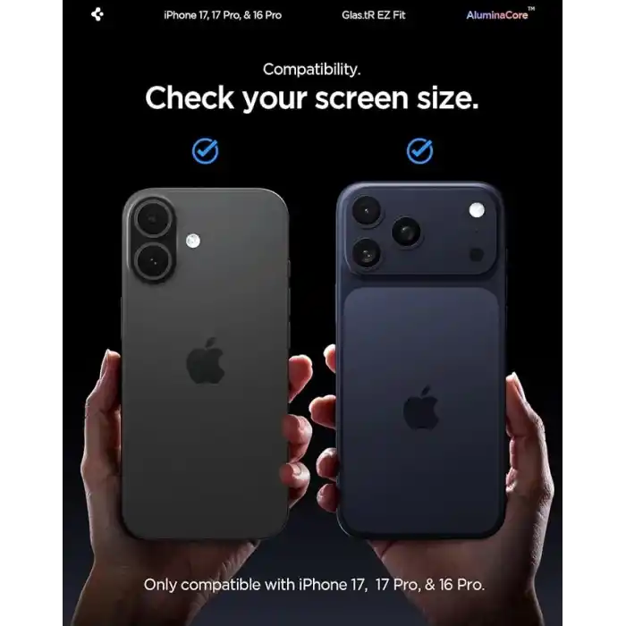 Spigen iPhone 17 Pro / 17/16 Pro ile Uyumlu Hayalet Ekran Koruyucu Cam Kolay Kurulum Glas.tR EZ Fit Privacy HD (2 Adet) - AGL07929