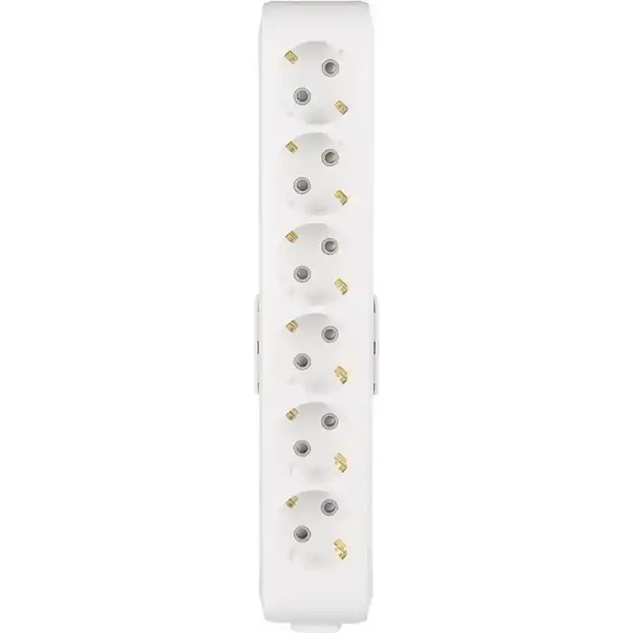 DIFA Pack VİKO Multi-Let 6lı Topraklı Ç.K Klemensli Priz, Beyaz
