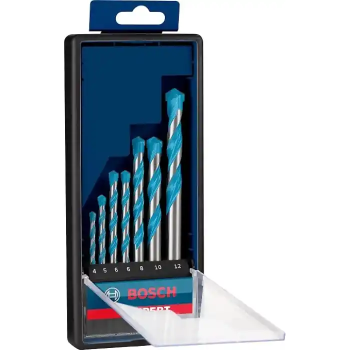 Bosch Professional Accessories 7 x Expert CYL-9 MultiConstruction Matkap Seti (Beton için, Ø 4-12 mm, Darbeli Matkap Aksesuarı)