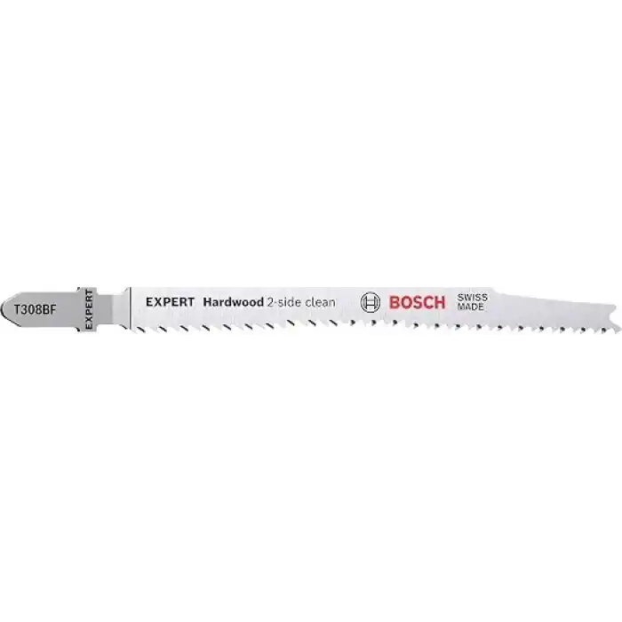 Bosch Professional 3x EXPERT ‘Hardwood 2-side clean’ T 308 BF Dekupaj Testere Bıçakları (Plastik kaplı levhalar, Multipleks levha, Uzunluk 117 mm, Aksesuar Dekupaj Testeresi)