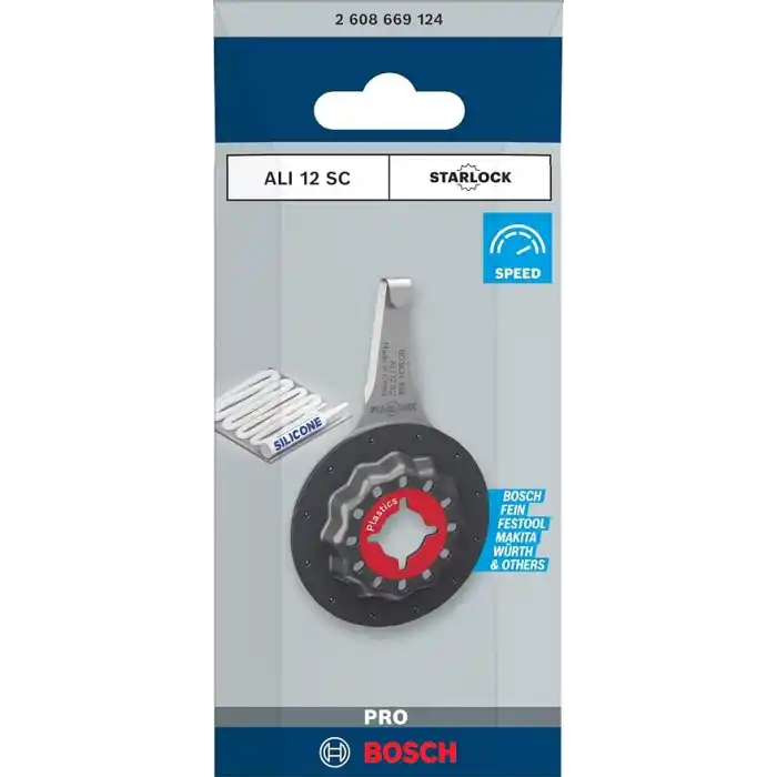 Bosch 1x PRO ALI 12 SC Dolgu Malzemeleri Bıçağı (Silikon, Silikon, Genişlik 12 mm, Professional Aksesuar Çok Fonksiyonlu Makine)