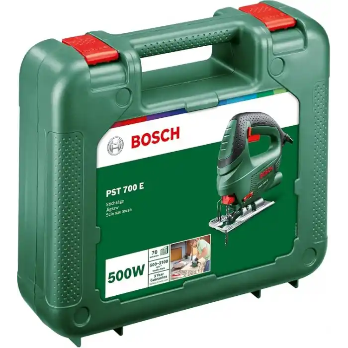 Bosch Home and Garden PST 700 Elektrikli Dekupaj Testeresi, 500 Watt, Taşıma Çantalı, Renk: Yeşil / Siyah, Dakikada 3000 devir, Hava üfleme fonksiyonu